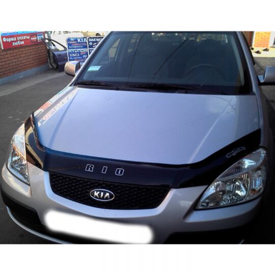 VipTuning KIA Rio II '05-11 Дефлектор капота "мухобойка" VipTuning KIA Rio II '05-11 Дефлектор капота "мухобойка"