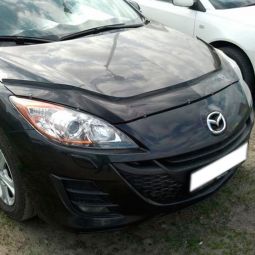 VipTuning Mazda 3 (BL) II '09-13 Дефлектор капота "мухобойка" VipTuning Mazda 3 (BL) II '09-13 Дефлектор капота "мухобойка"