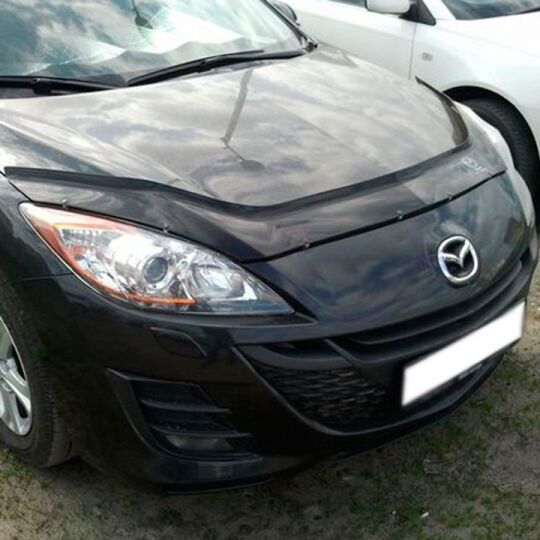 VipTuning Mazda 3 (BL) II '09-13 Дефлектор капота "мухобойка" VipTuning Mazda 3 (BL) II '09-13 Дефлектор капота "мухобойка"