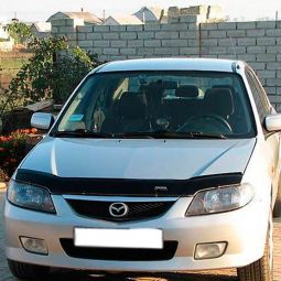 VipTuning Mazda 323 '00-03 Дефлектор капота "мухобойка"