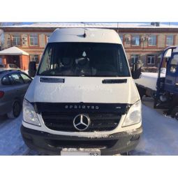 VipTuning Mercedes-Benz Sprinter (W906) '06-13 (вариант Б) Дефлектор капота "мухобойка"