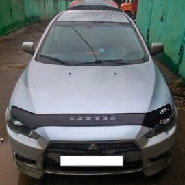 VipTuning Mitsubishi Lancer X '07- Дефлектор капота "мухобойка"