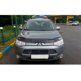 VipTuning Mitsubishi Outlander III '12- Дефлектор капота "мухобойка"