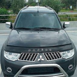 VipTuning Mitsubishi Pajero Sport II '08- Дефлектор капота "мухобойка"