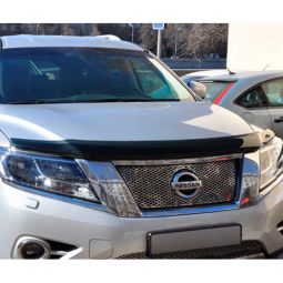 VipTuning Nissan Pathfinder (R52) IV '12- Дефлектор капота "мухобойка"