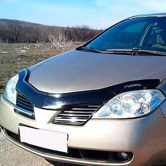 VipTuning Nissan Primera (P12) '02-07 Дефлектор капота "мухобойка" VipTuning Nissan Primera (P12) '02-07 Дефлектор капота "мухобойка"