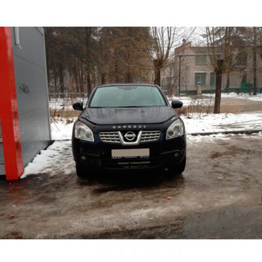 VipTuning Nissan Qashqai I '07-09 Дефлектор капота "мухобойка"