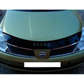 VipTuning Nissan Tiida I '04-11 Дефлектор капота "мухобойка"