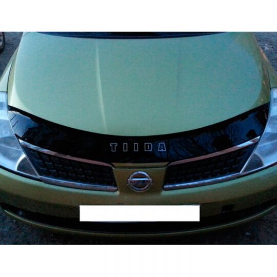 VipTuning Nissan Tiida I '04-11 Дефлектор капота "мухобойка" VipTuning Nissan Tiida I '04-11 Дефлектор капота "мухобойка"