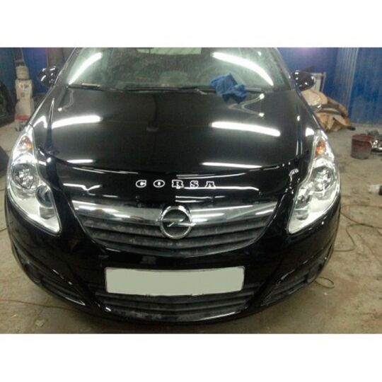 VipTuning Opel Corsa D '06-14 Дефлектор капота "мухобойка" VipTuning Opel Corsa D '06-14 Дефлектор капота "мухобойка"