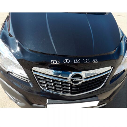 VipTuning Opel Mokka '12- Дефлектор капота "мухобойка" VipTuning Opel Mokka '12- Дефлектор капота "мухобойка"