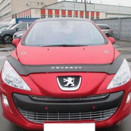 VipTuning Peugeot 308 I '07-11 Дефлектор капота "мухобойка"