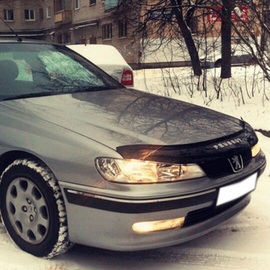 VipTuning Peugeot 406 '99- Дефлектор капота "мухобойка" VipTuning Peugeot 406 '99- Дефлектор капота "мухобойка"