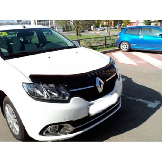 VipTuning Renault Logan II '12- Дефлектор капота "мухобойка" VipTuning Renault Logan II '12- Дефлектор капота "мухобойка"