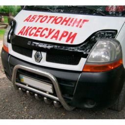 VipTuning Renault Master II '03-10 Дефлектор капота "мухобойка"