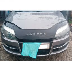 VipTuning Renault Laguna III '07-15 Дефлектор капота "мухобойка"