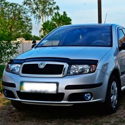VipTuning Skoda Fabia (6Y) I '99-07 Дефлектор капота "мухобойка"