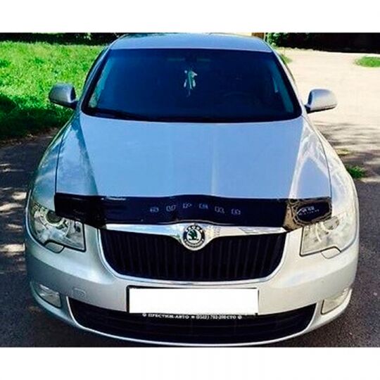 VipTuning Skoda Superb II '08- Дефлектор капота "мухобойка" VipTuning Skoda Superb II '08- Дефлектор капота "мухобойка"
