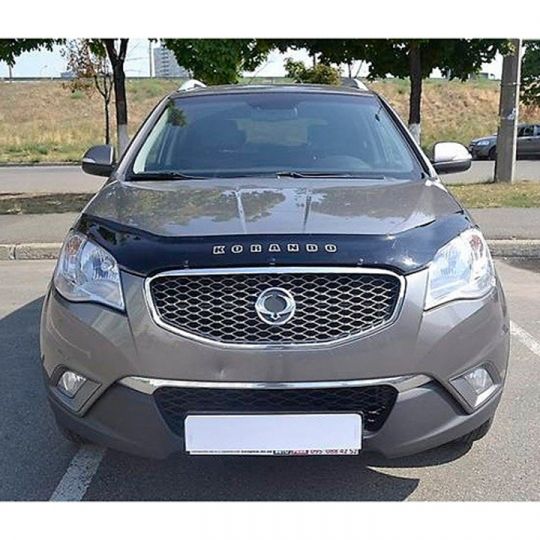 VipTuning SsangYong Korando III '10-12 Дефлектор капота "мухобойка"