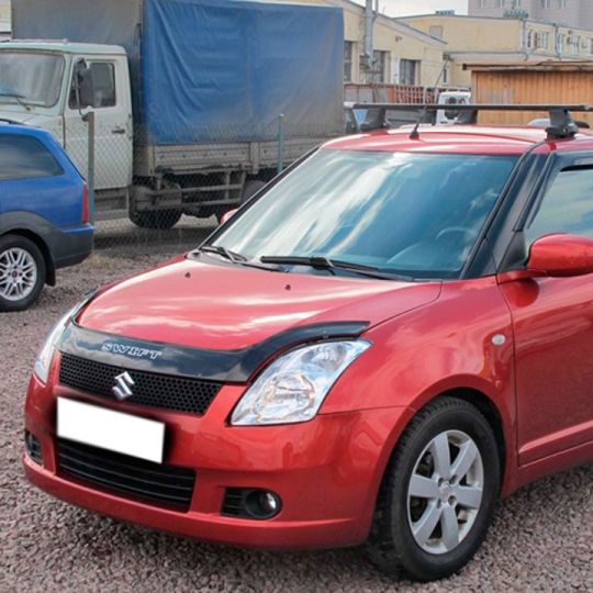 VipTuning Suzuki Swift (MZ/EZ) '05-10 Дефлектор капота "мухобойка" VipTuning Suzuki Swift (MZ/EZ) '05-10 Дефлектор капота "мухобойка"