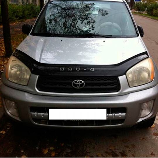VipTuning Toyota RAV4 II '00-05 Дефлектор капота "мухобойка" VipTuning Toyota RAV4 II '00-05 Дефлектор капота "мухобойка"