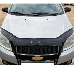 VL-Tuning Chevrolet Aveo T255 '08-11 хэтчбек Дефлектор капота "мухобойка"