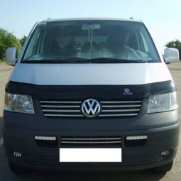 VipTuning Volkswagen T5 '03-10 (вариант А) Дефлектор капота "мухобойка"