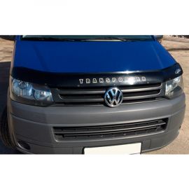 VipTuning Volkswagen T5 '10- (вариант А) Дефлектор капота "мухобойка"