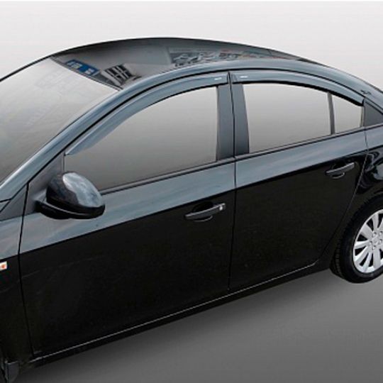 Azard Дефлекторы окон на Chevrolet Cruze '09- седан (ПК, накладные) Azard Дефлекторы окон на Chevrolet Cruze '09- седан (ПК, накладные)