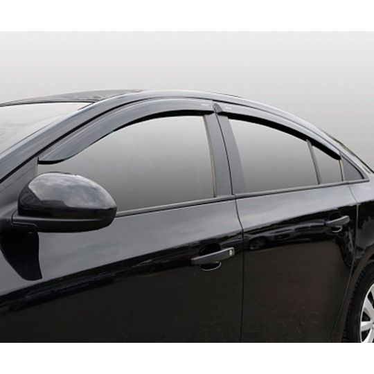 Azard Дефлекторы окон на Chevrolet Cruze '09- седан (ПК, накладные) Azard Дефлекторы окон на Chevrolet Cruze '09- седан (ПК, накладные)