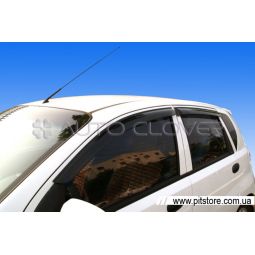 Auto Clover Дефлекторы окон на CHEVROLET AVEO T200 '02-07 ХЭТЧБЕК  (накладные) Auto Clover Дефлекторы окон на CHEVROLET AVEO T200 '02-07 ХЭТЧБЕК  (накладные)
