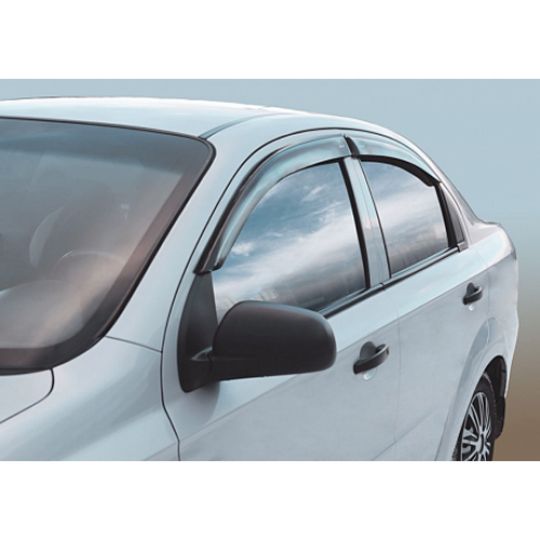Corsar Дефлекторы окон на CHEVROLET Aveo T250 '06-11 седан (накладные)