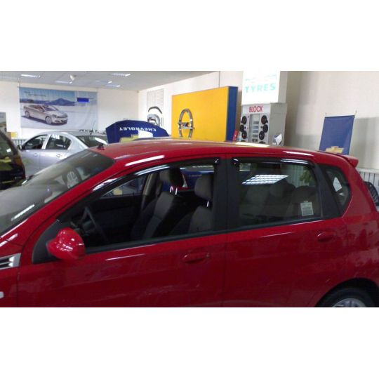 EGR Дефлекторы окон на CHEVROLET AVEO T255 '08-11 ХЭТЧБЕК (накладные)