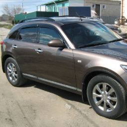 COBRA TUNING Дефлекторы окон на Infiniti FX (S51) '08- (накладные)