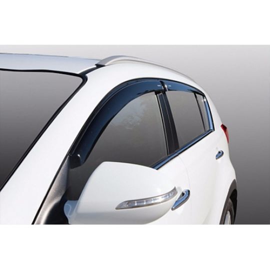 Azard Дефлекторы окон на Kia Sportage III '10-15 (ПК, накладные) Azard Дефлекторы окон на Kia Sportage III '10-15 (ПК, накладные)
