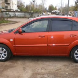 COBRA TUNING Дефлекторы окон на Kia Rio II '05-11 хэтчбек 5d (накладные)