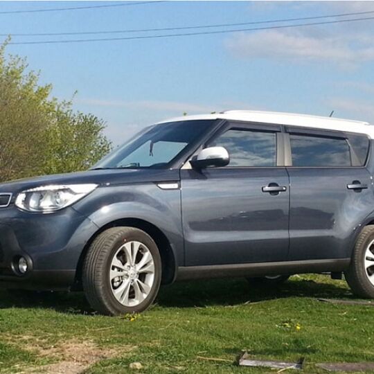 COBRA TUNING Дефлекторы окон на Kia Soul II '13- (накладные) COBRA TUNING Дефлекторы окон на Kia Soul II '13- (накладные)