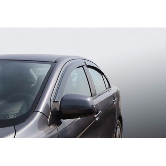 Azard Дефлекторы окон на Mitsubishi Lancer X '07- седан (ПК, накладные)