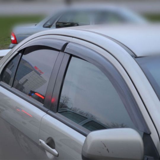 COBRA TUNING Дефлекторы окон на Mitsubishi Lancer X '07- седан (накладные)