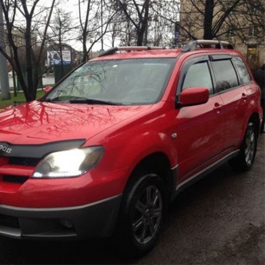 COBRA TUNING Дефлекторы окон на Mitsubishi Outlander I '01-06 (накладные)