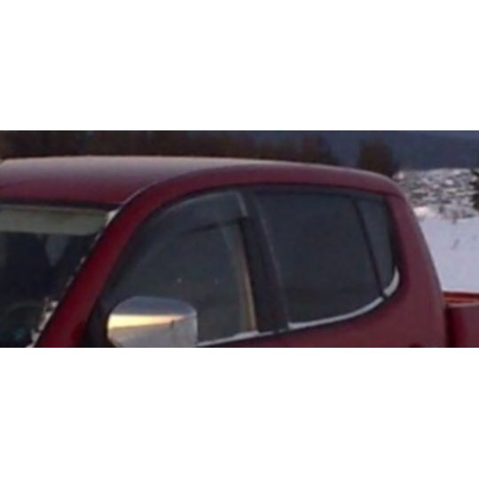 EGR Дефлекторы окон на MITSUBISHI L200 IV '06- дымчатые (накладные) EGR Дефлекторы окон на MITSUBISHI L200 IV '06- дымчатые (накладные)