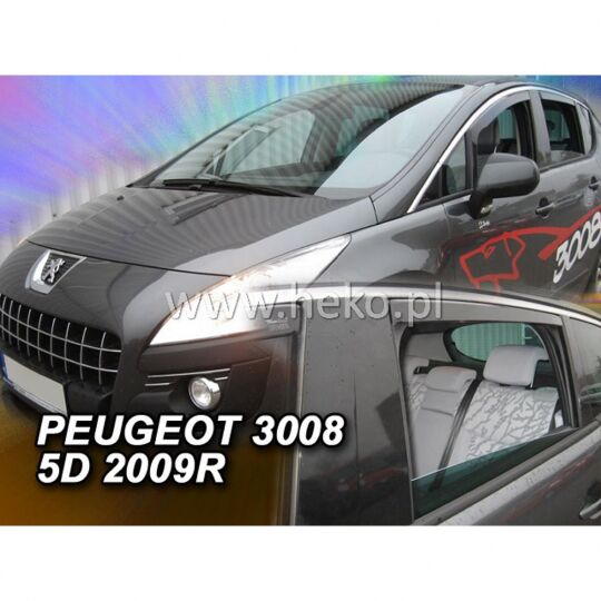 Team Heko Дефлекторы окон на Peugeot 3008 I '09-16 (вставные) Team Heko Дефлекторы окон на Peugeot 3008 I '09-16 (вставные)