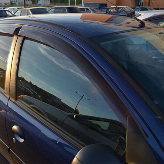 COBRA TUNING Дефлекторы окон на Peugeot 206 '98- седан (накладные)