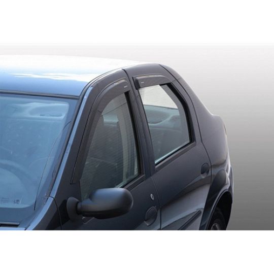 Azard Дефлекторы окон на Renault Logan I '04-12/Dacia Logan  I '04-12 (ПК, накладные)