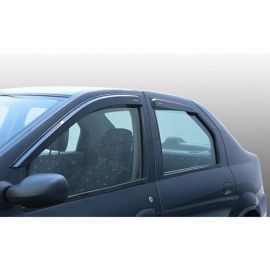 Azard Дефлекторы окон на Renault Logan I '04-12/Dacia Logan  I '04-12 (ПК, накладные)