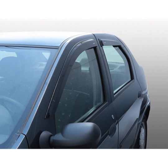 Azard Дефлекторы окон на Renault Logan I '04-12/Dacia Logan  I '04-12 (ПК, накладные)