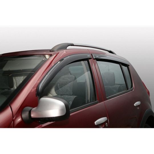 Azard Дефлекторы окон на Renault Sandero/Dacia Sandero I '07-12 (ПК, накладные) Azard Дефлекторы окон на Renault Sandero/Dacia Sandero I '07-12 (ПК, накладные)