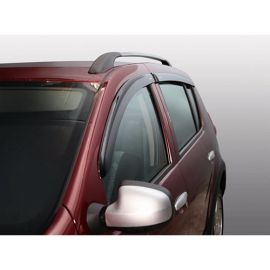 Azard Дефлекторы окон на Renault Sandero/Dacia Sandero I '07-12 (ПК, накладные)