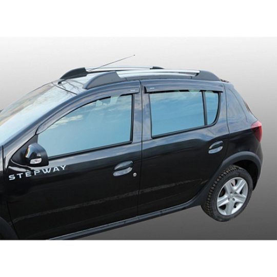 Corsar Дефлекторы окон на RENAULT Sandero II '13- хэтчбек (накладные) Corsar Дефлекторы окон на RENAULT Sandero II '13- хэтчбек (накладные)