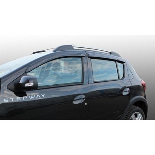Corsar Дефлекторы окон на RENAULT Sandero II '13- хэтчбек (накладные) Corsar Дефлекторы окон на RENAULT Sandero II '13- хэтчбек (накладные)